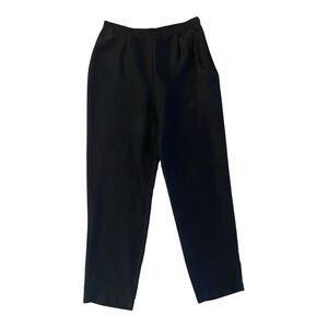 Eileen Fisher Vintage Women's Classic Black Silk Ankle Pants